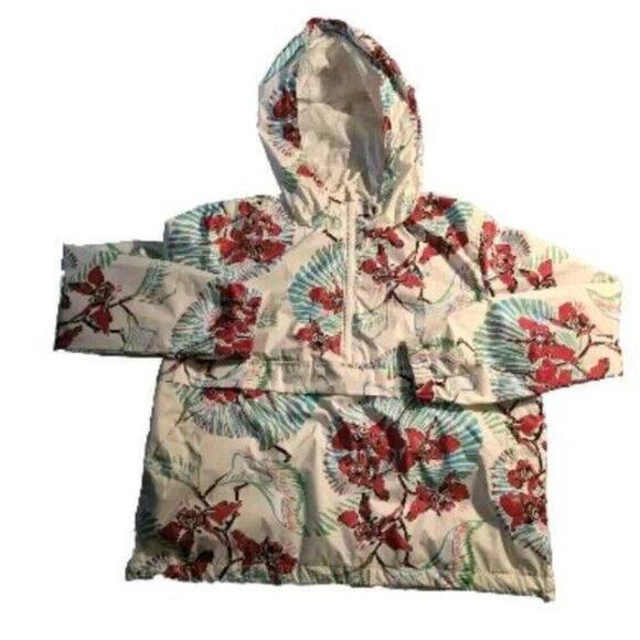 Women's‎ floral tropical Levi’s light M pullover utility jacket Size WQ-132 - Picture 1 of 11